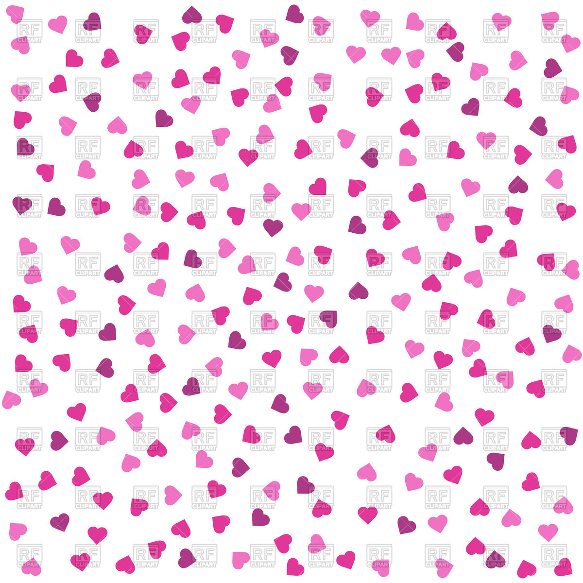 1200x1200 Seamless Pattern With Pink And Purple Hearts Vector Image Vector