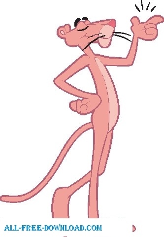 333x481 Pink Panther 003 Free Vector In Encapsulated Postscript Eps ( .eps