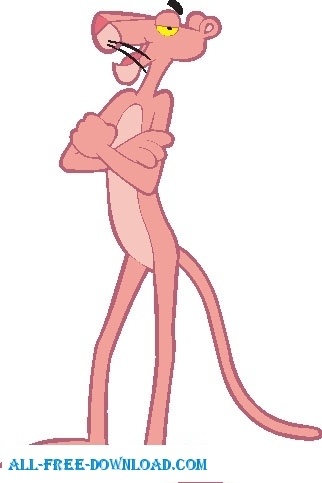 322x483 Pink Panther 004 Free Vector In Encapsulated Postscript Eps ( .eps