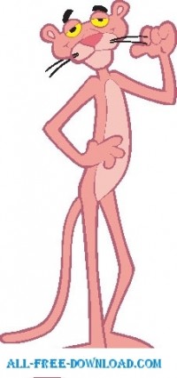 200x425 Pink Panther 005 Free Vector 4vector