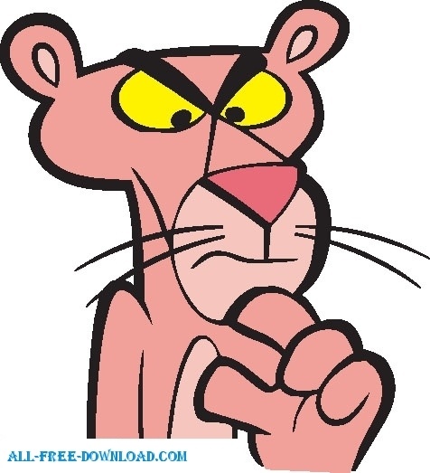 476x523 Pink Panther 006 Free Vector In Encapsulated Postscript Eps ( .eps