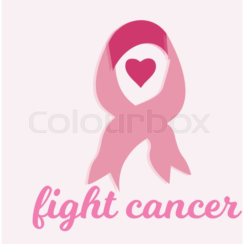 800x800 Fight Cancer. Vector Breast Cancer Awareness Poster Design. Stroke