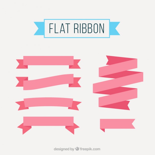 626x626 Flat Pink Ribbons Vector Premium Download