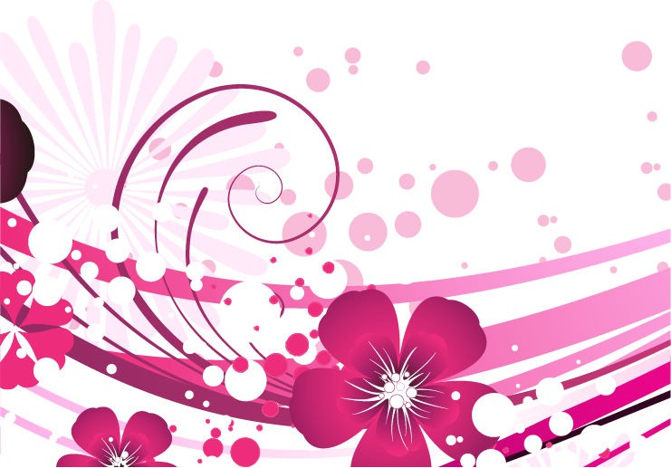 741x517 Pink Flower Vector Background Free Vector Graphics All Free