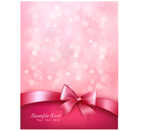 500x451 Pink Background With Bow Vector 02 Free Download