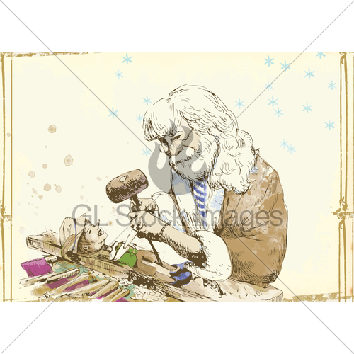 500x500 Gapetto And Pinocchio (No.2) Gl Stock Images