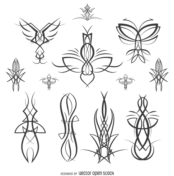 559x565 Pinstripe Set Over White Background Free Vector Download 360729