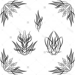 300x300 Stock Vector Pinstripe Graphics Cornerc Border A Vinyl Ready