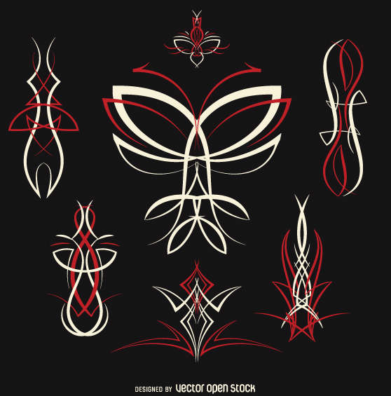 558x565 White And Red Pinstripe Set Free Vector Download 360727 Cannypic