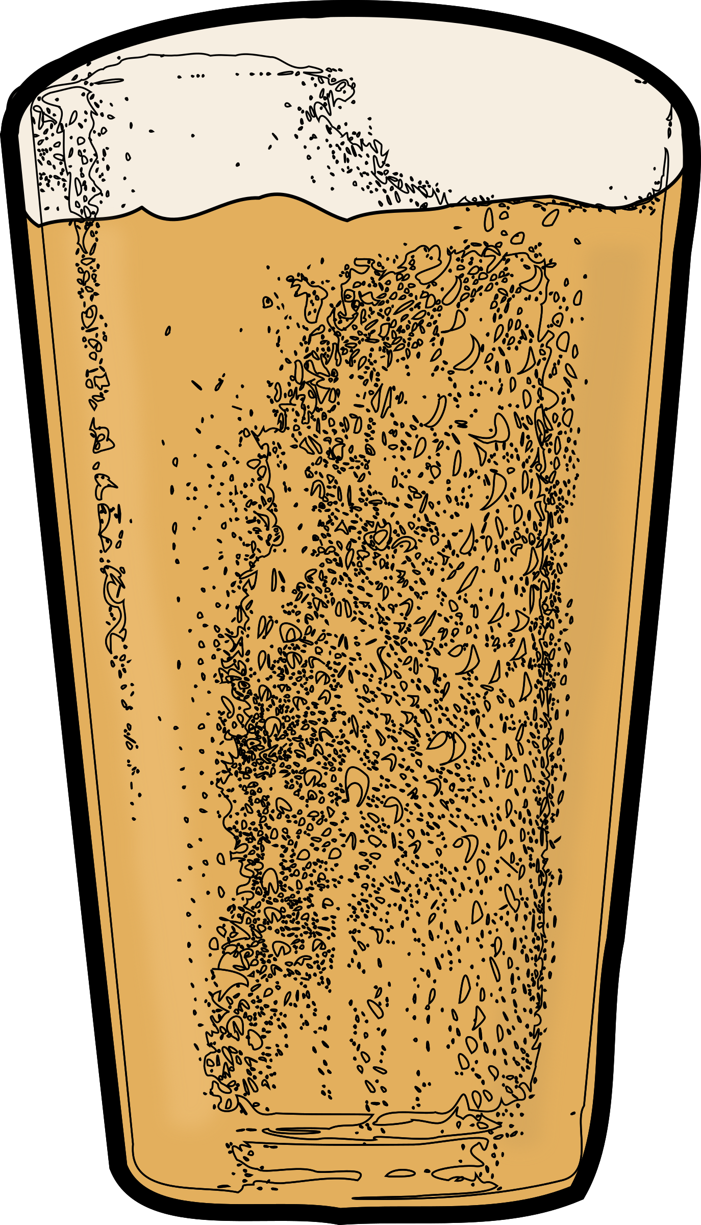 1374x2400 Pint Of Beer Vector Clipart Image