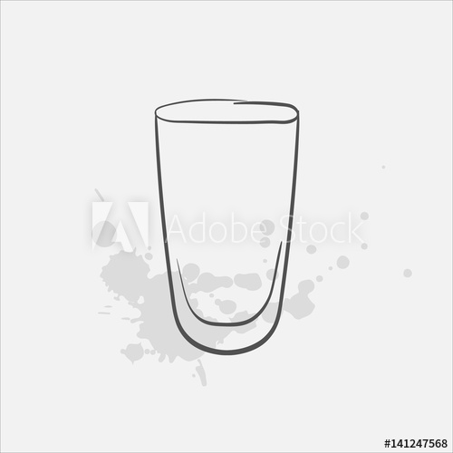 500x500 Pint Glass Vector Sketch Icon