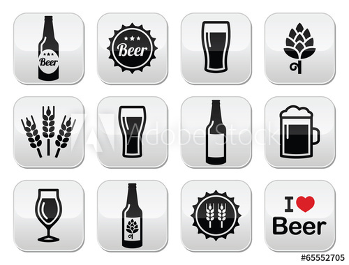 500x380 Beer Vector Icons Set