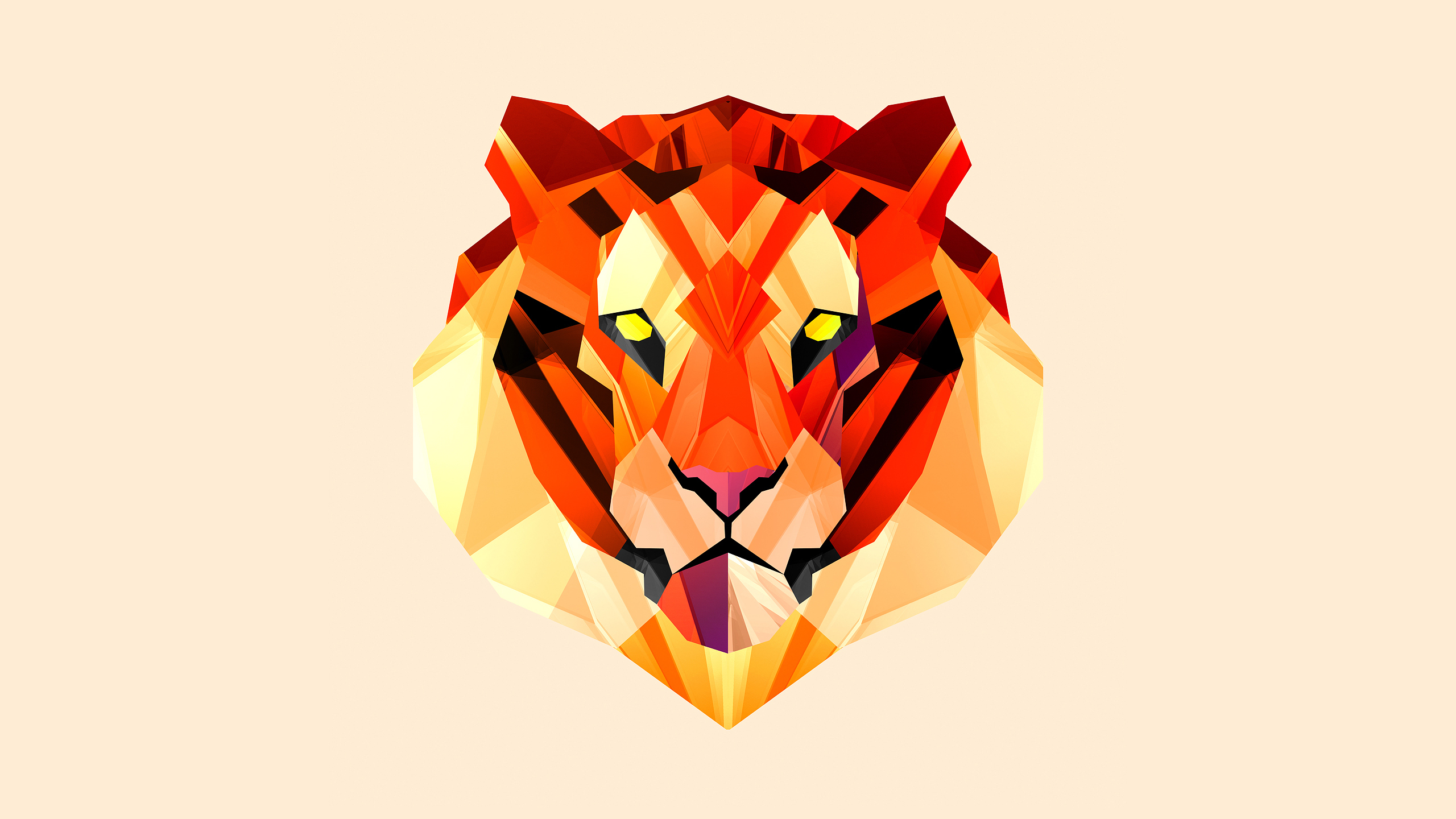 2560x1440 Pictures Tigers Justin Maller Vector Graphics 2560x1440