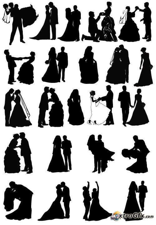 500x719 Wedding Party Silhouette Vector 16 Best Atlanta Skyline Images On