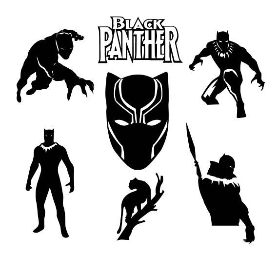 570x525 Black Panther Vector 40 Best Svgs Vector Art Images