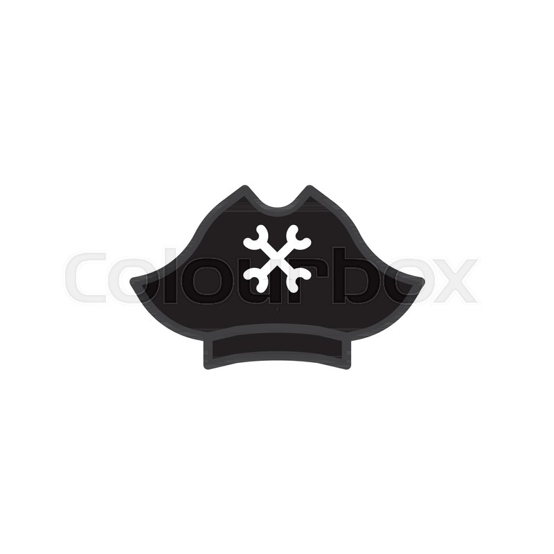 800x800 Pirate Hat Filled Outline Icon, Line Vector Sign, Linear Colorful