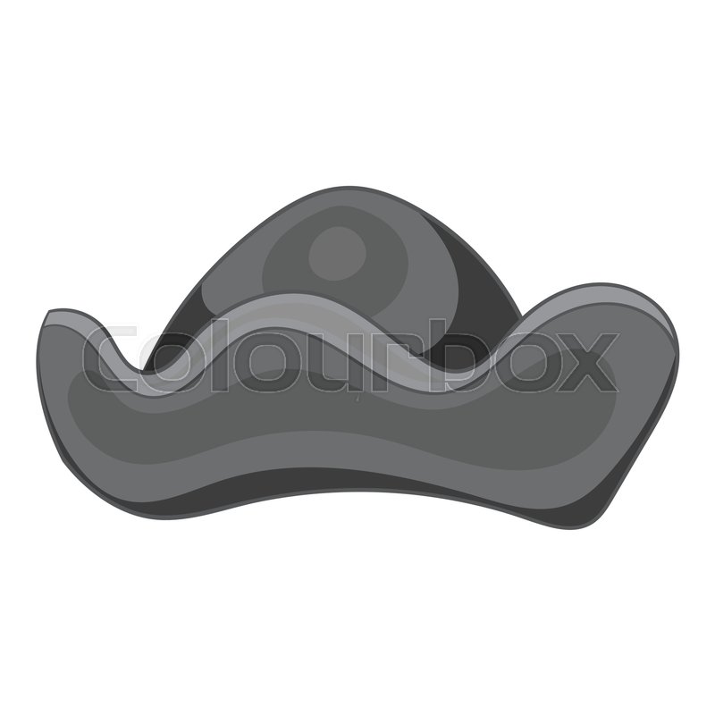 800x800 Pirate Hat Icon In Black Monochrome Style Isolated On White
