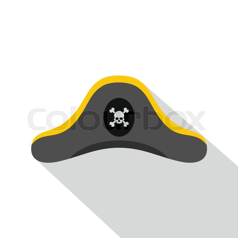 800x800 Pirate Hat Icon. Flat Illustration Of Pirate Hat Vector Icon For