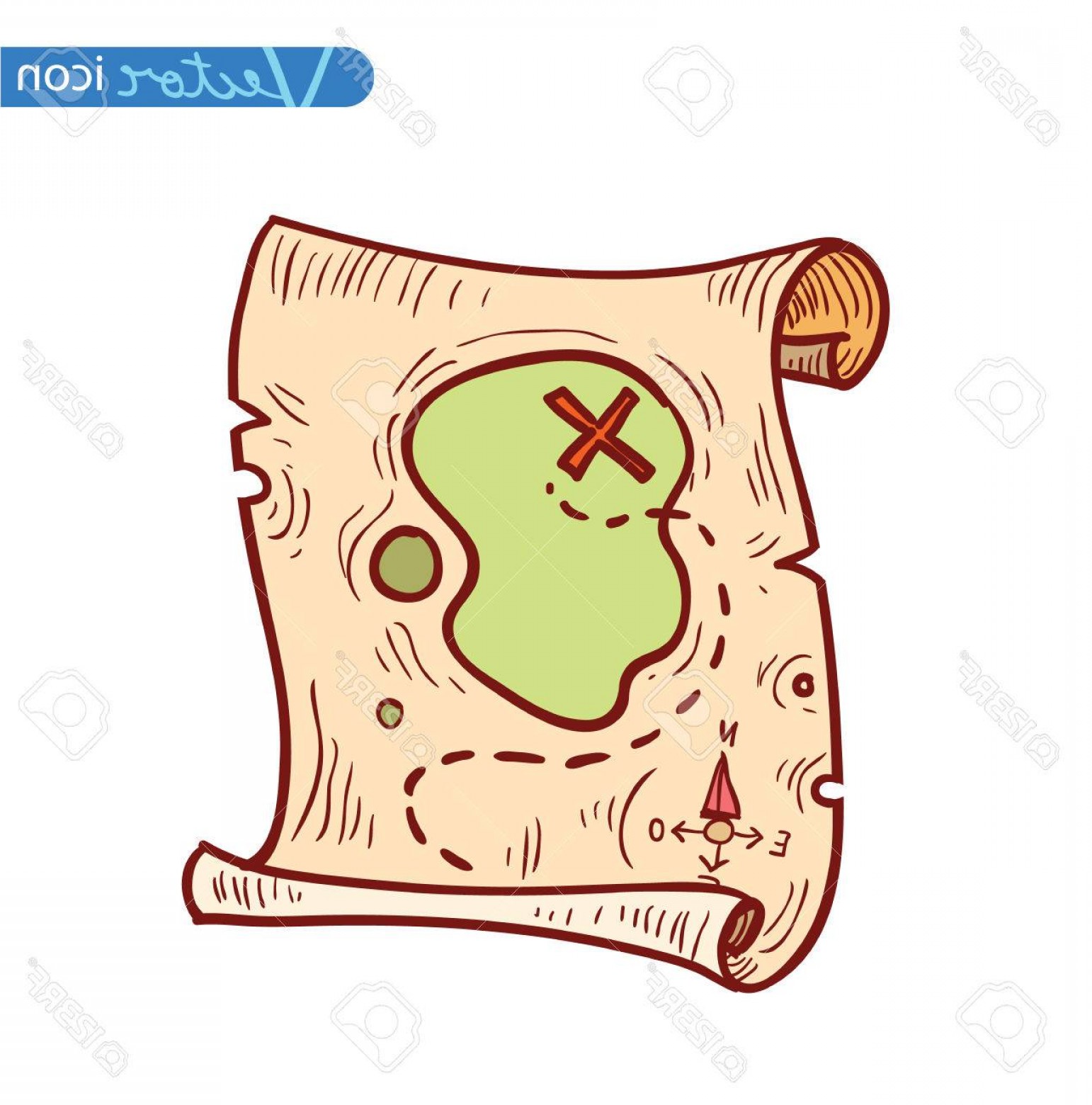 1542x1560 Photostock Vector Treasure Map Vector Illustration Shopatcloth
