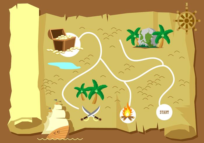 700x490 Treasure Map Free Vector Art