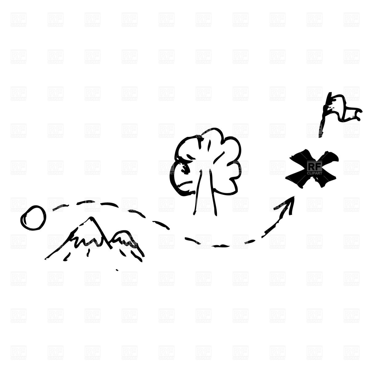 1200x1200 Treasure Map Vector Image Vector Artwork Of Signs, Symbols, Maps