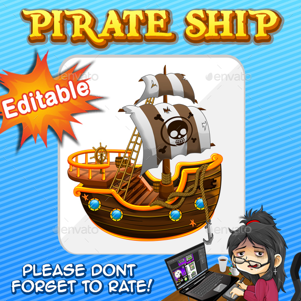 590x590 Pirate Ship Vector By Pettyfaith Graphicriver