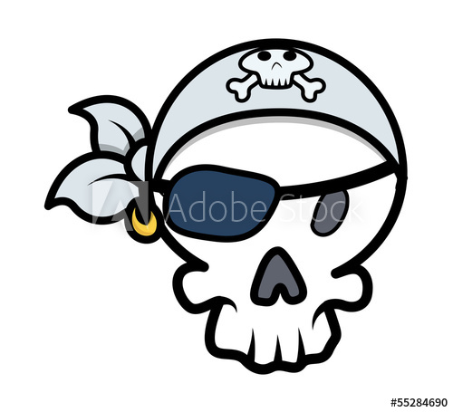 500x455 Pirate Skull