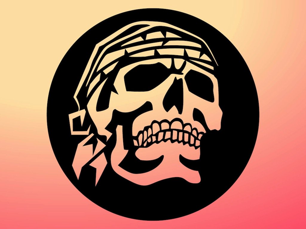 1024x768 Pirate Skull Graphic Vector Art Amp Graphics