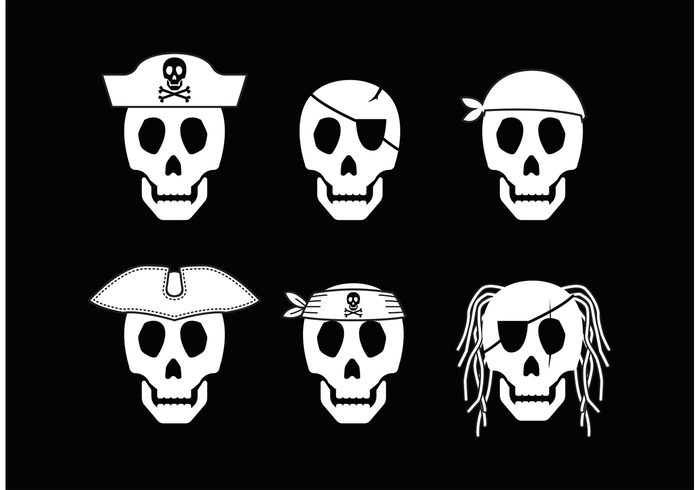 700x490 Pirate Skull Icon Vectors 142720