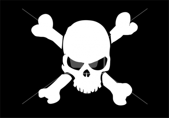 550x386 Pirates Skull Vector