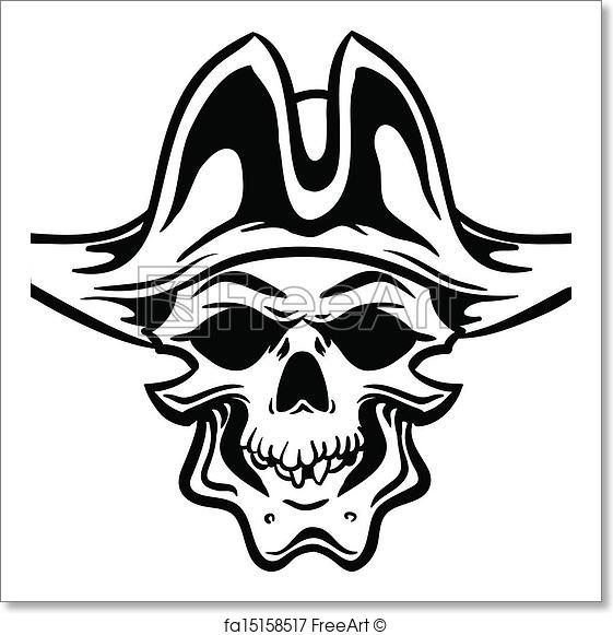 561x581 Free Art Print Of Pirate Skull. Hand Drawn. Vector Eps8. Skallywag