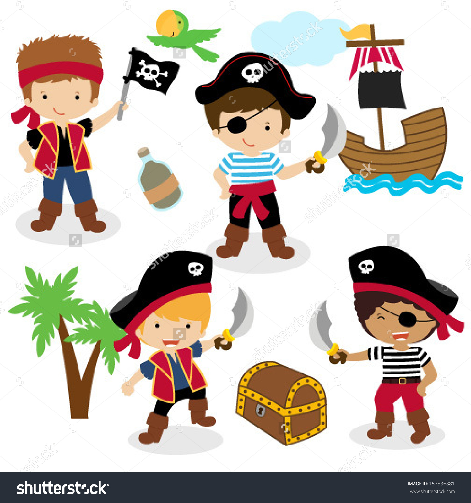 1500x1600 Quality Pirates Pictures For Kids Stock Vector Illustration Of