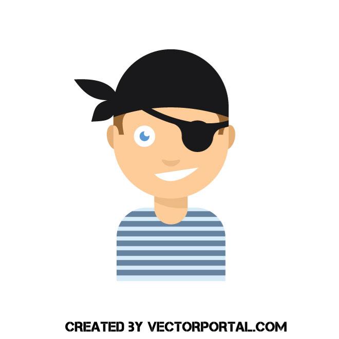 660x660 Boy Pirate Vector Image
