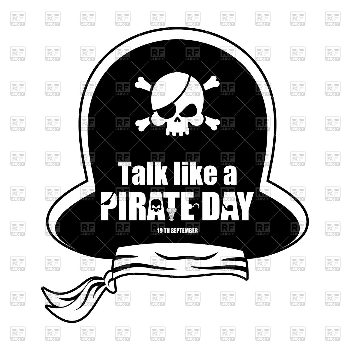 1200x1200 International Talk Like A Pirate Day. Pirate Hat. Vector Image