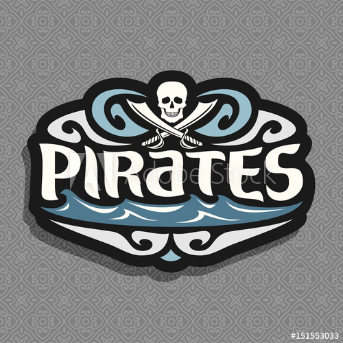 500x500 Vector Logo For Pirate Theme Gray Skull And Crossed Swords Or