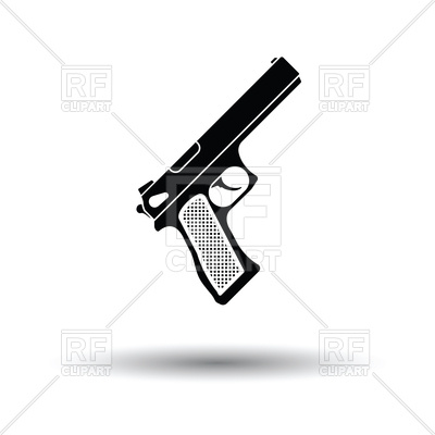 400x400 Gun Icon On White Background