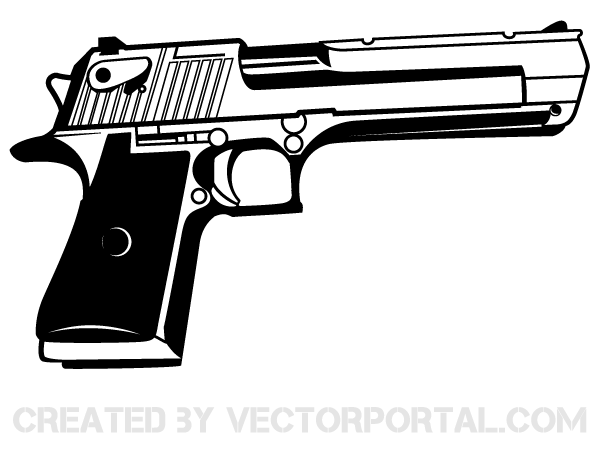 600x450 Pistol Vector 123freevectors