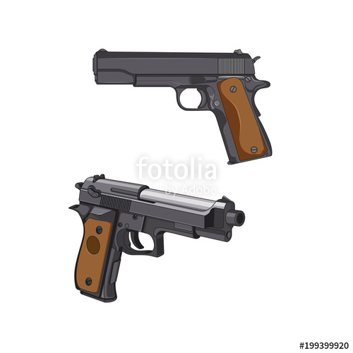 500x500 Pistol Vector Illustration Stock Image And Royalty Free Vector
