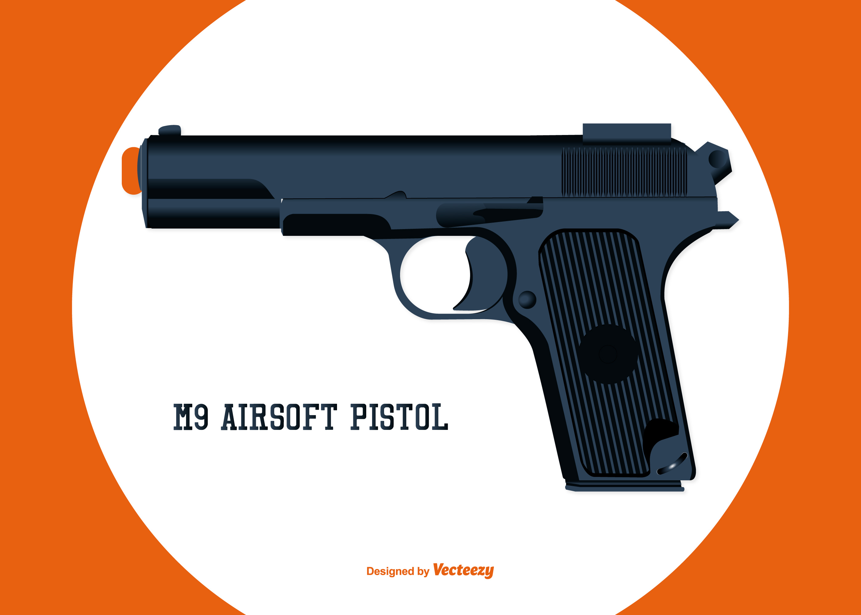 2800x2000 Vector Airsoft Pistol Illustration
