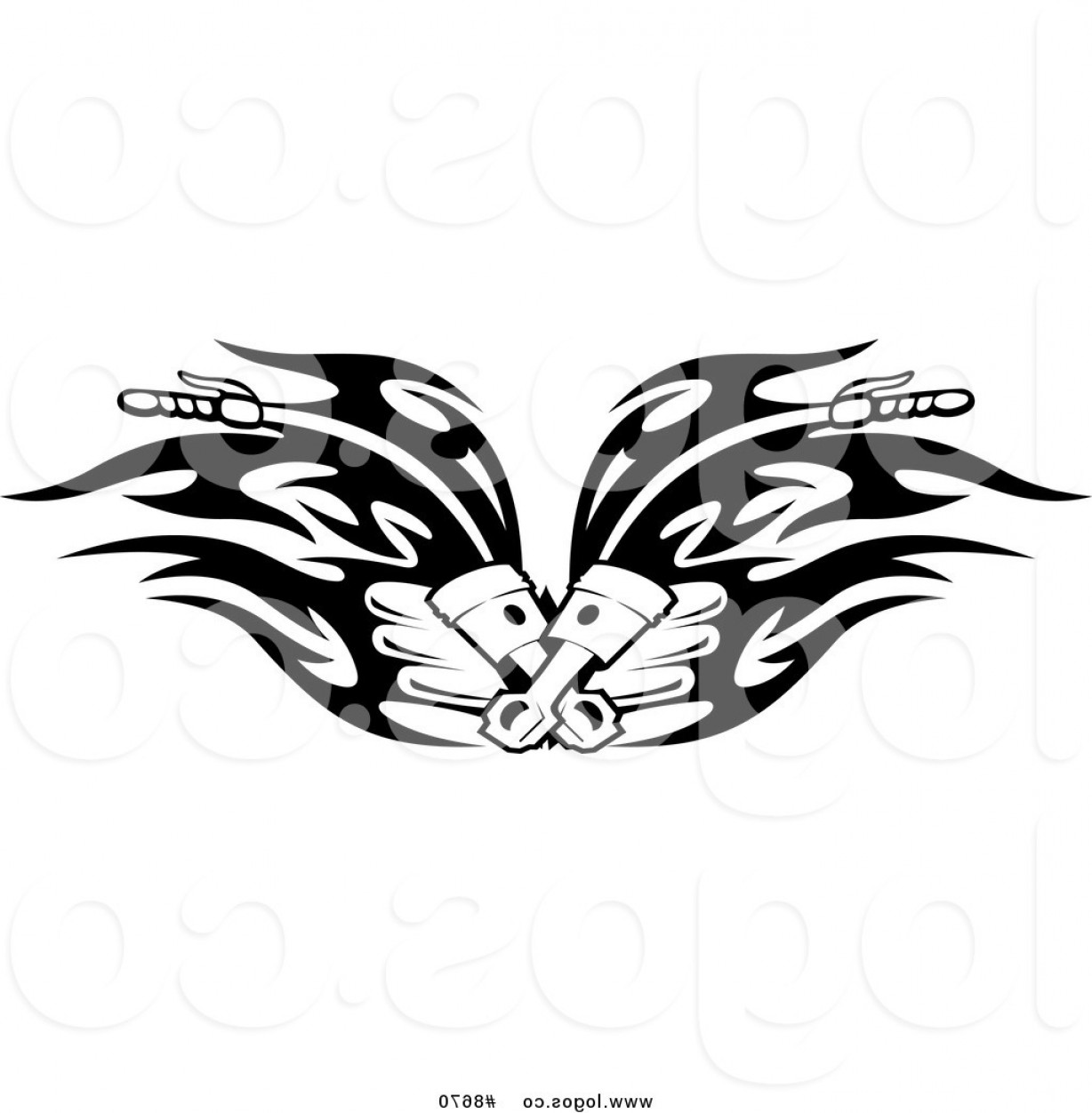 1228x1252 Royalty Free Clip Art Vector Logo Of A Black And White Piston