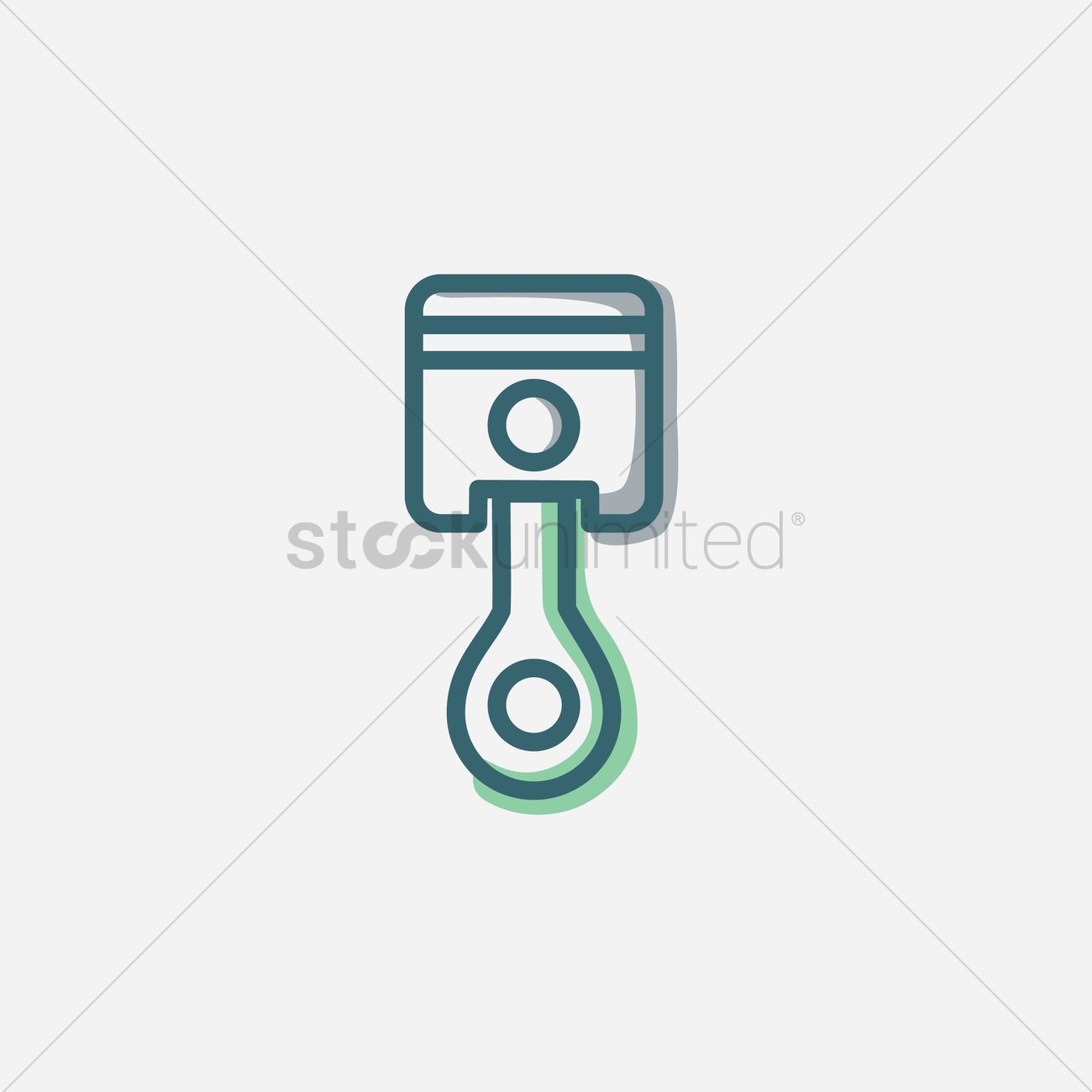 1300x1300 Free Piston Vector Image