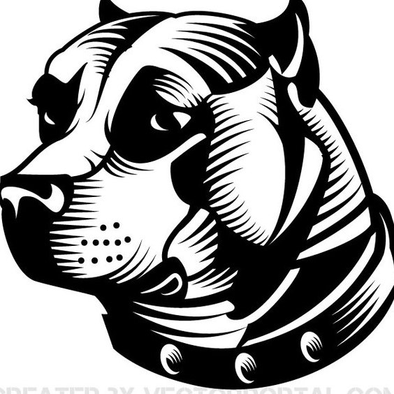 564x564 Pit Bull Dog Vector Free Vector Download 202321 Cannypic