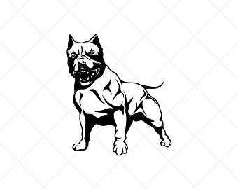 340x270 Pitbull Clipart Etsy