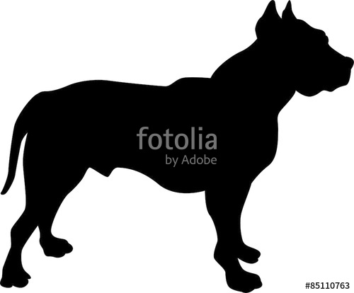 500x414 Pitbull Dog Silhouette Stock Image And Royalty Free Vector Files