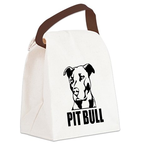 460x460 Pitbull Vector Canvas Lunch Bag By Thenovelteecompany