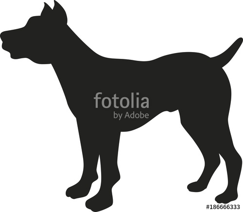 500x436 Pitbull Vector Silhouette Stock Image And Royalty Free Vector