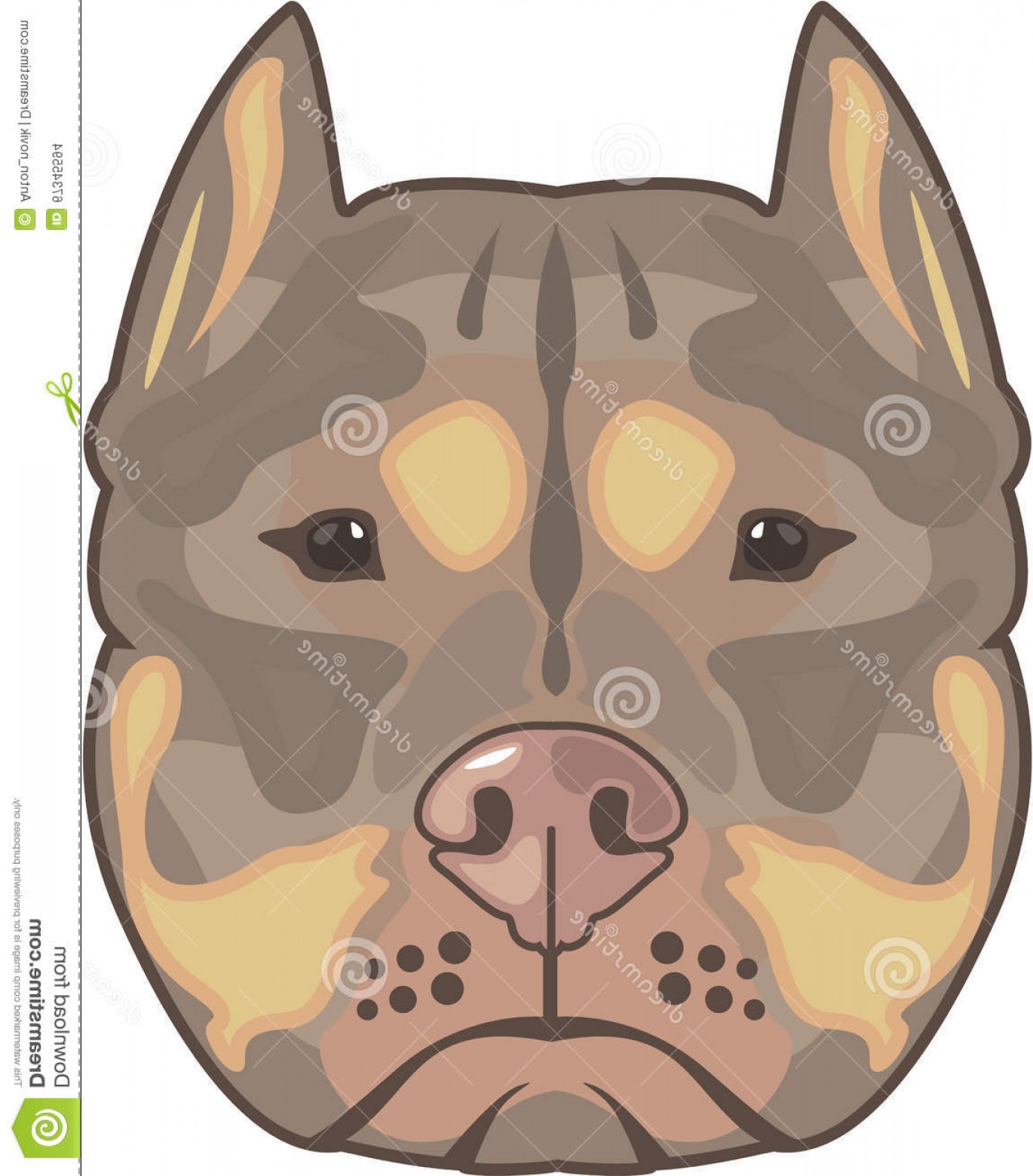 1370x1560 Stock Illustration Pitbull Vector Illustration Clip Art Eps File