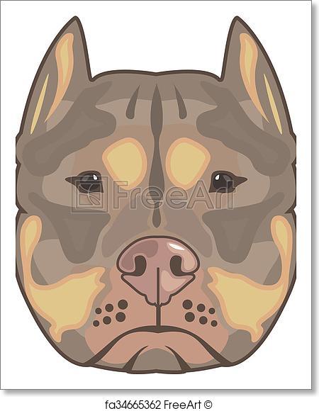 450x580 Free Art Print Of Pitbull Vector Freeart Fa34665362