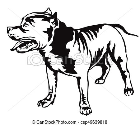 450x400 Pit Bull Silhouette Clipart Free Clipart