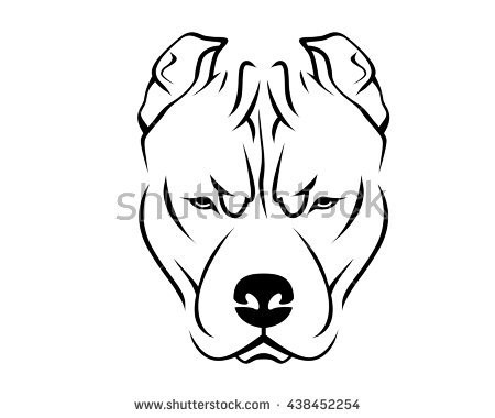 450x380 Pitbull Dog Drawing Easy To Draw Pit Bull Free Vector Art Stock
